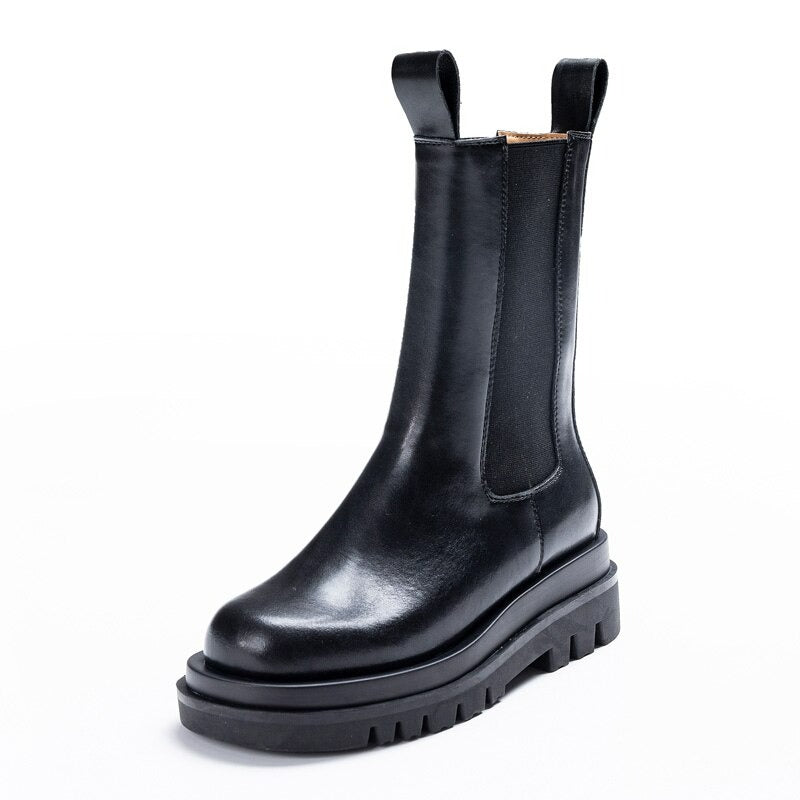Leather Women's Chelsea Boots With Elastic Band â Zora Footwear